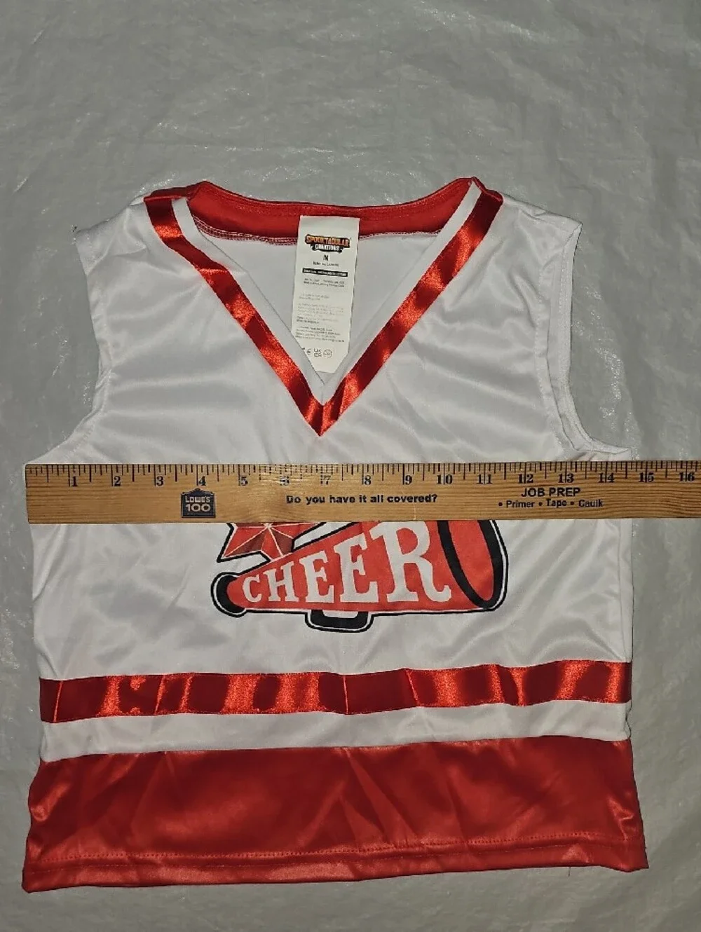 Cheer Leader Kids Costume - Red and White with Pom Poms Girls Medium 8-10 New